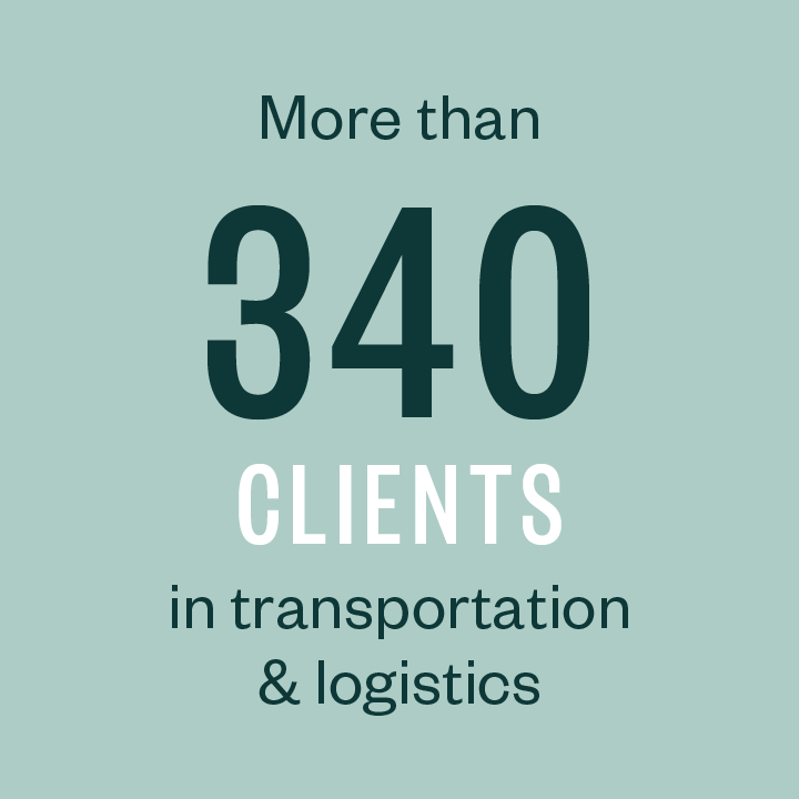 More than 260 clients in transportation & logistics