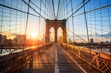 Bridge with tall arches