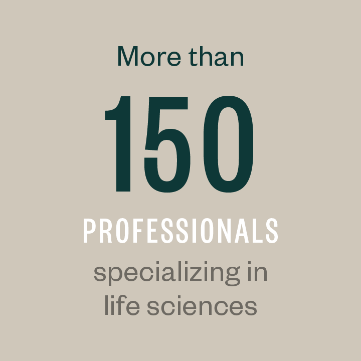 More than 145 professionals specializing in life sciences