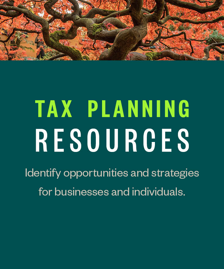 Tax planning resources
