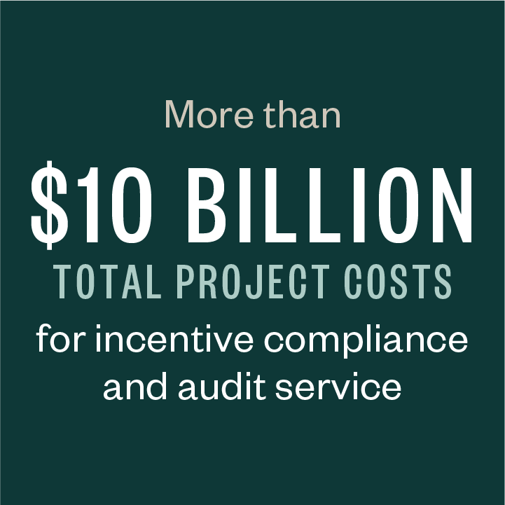 More than $10 billion total project costs for incentive compliance and audit service