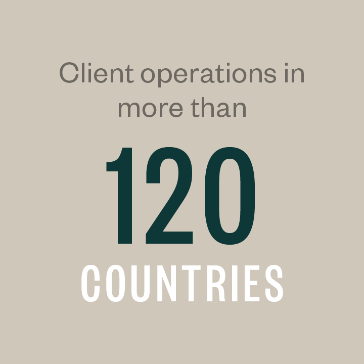 Client operations in more than 120 countries