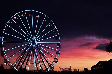 Ferris wheel at sunset