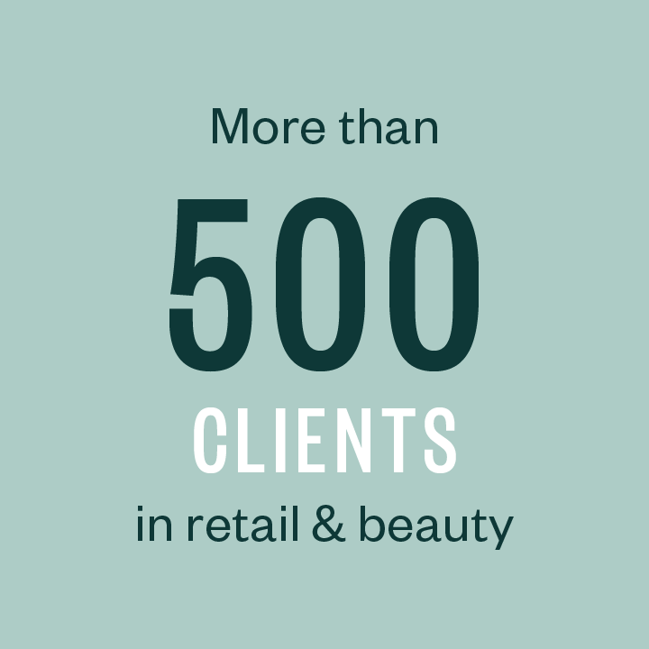 More than 450 clients in retail & beauty