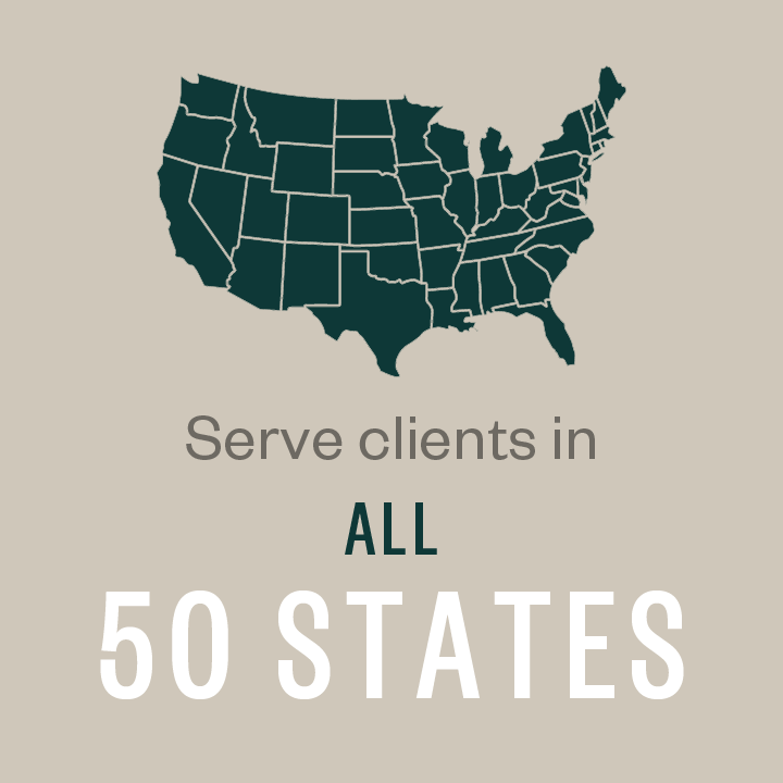 Serve clients in all 50 states