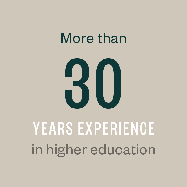 More than 30 years experience in higher education