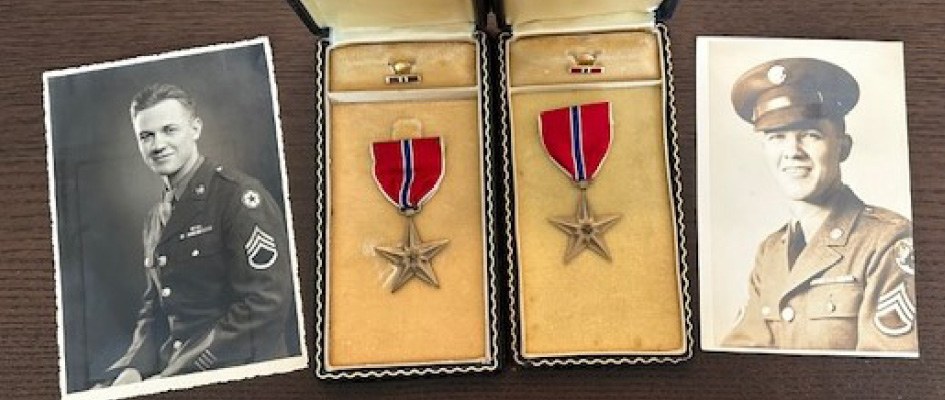 Matt Graham's uncle's and grandfather's medals and photos