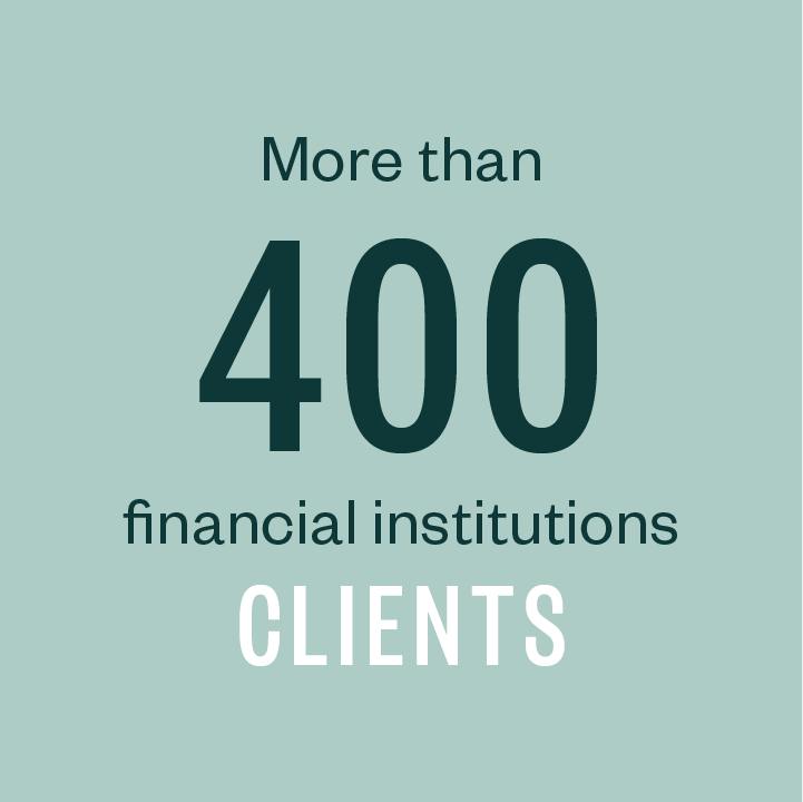 Hundreds of financial institutions clients.