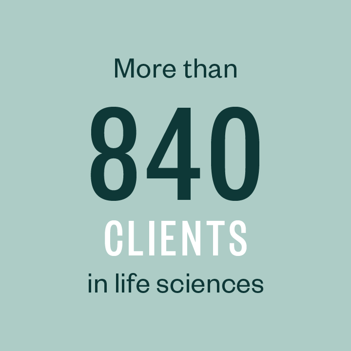 More than 725 clients in life sciences