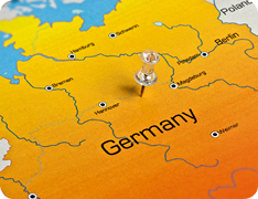 pin in map of Germany