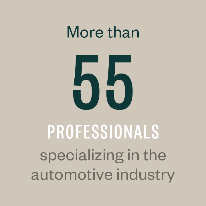 More than 55 professionals specializing in the automotive industry