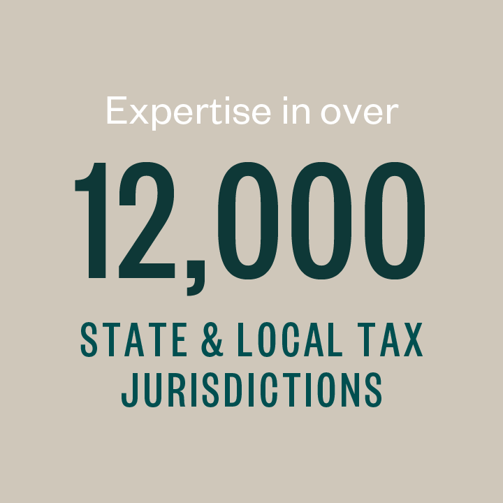 Expertise in over 9,000 state & local tax jurisdictions