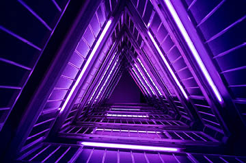 Purple triangle tunnel