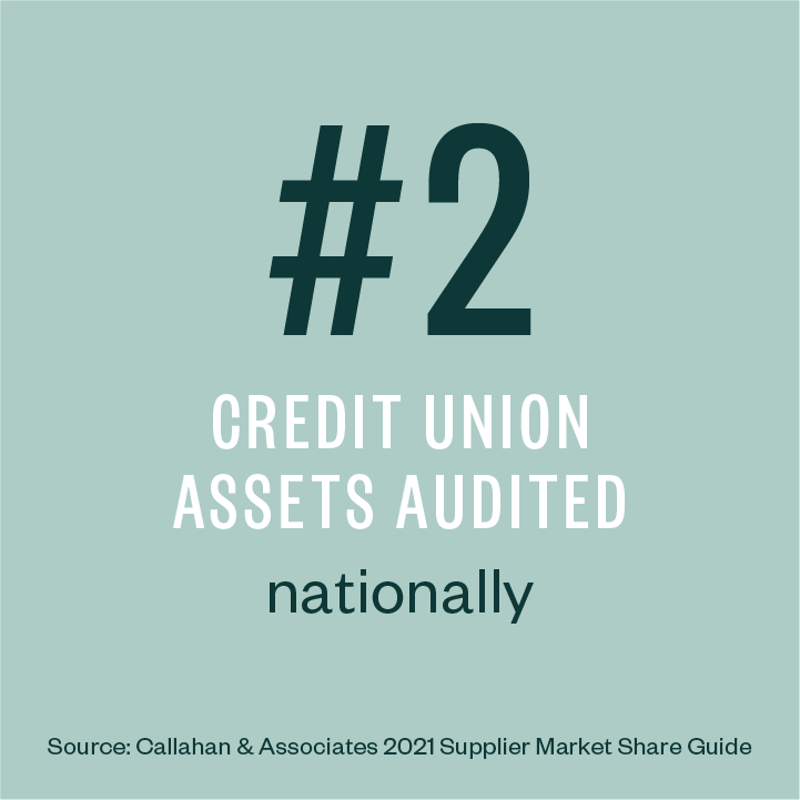 Ranked number 2 in credit union assets audited nationally