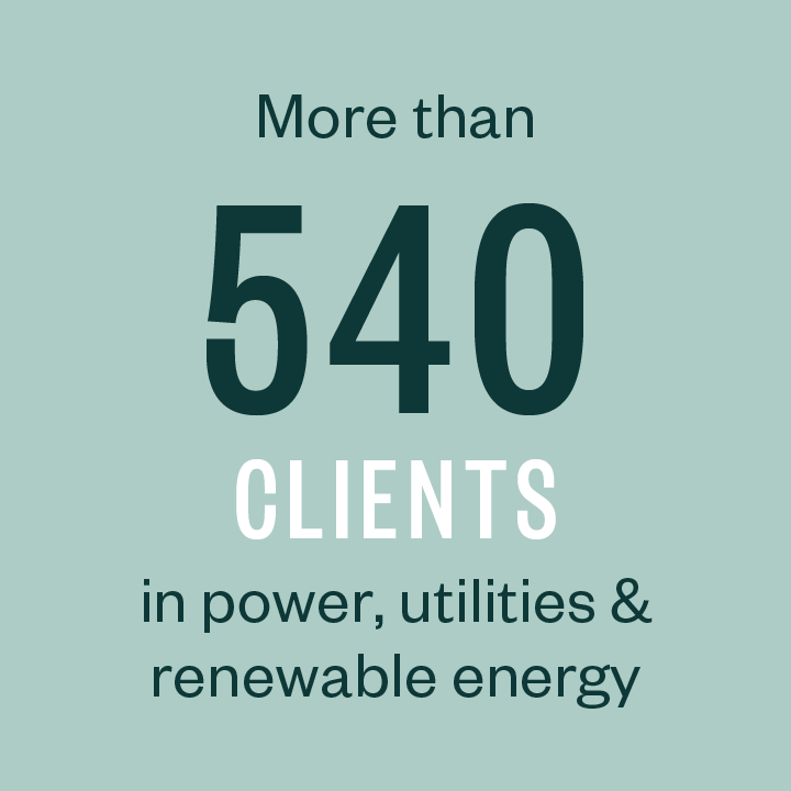 More then 390 clients in power, utilities & renewable energy.