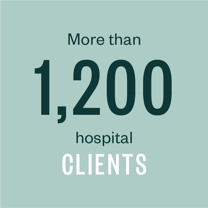 More than 1,200 hospital clients