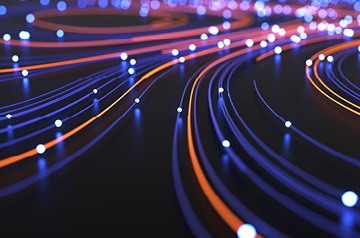 Abstract image of illuminate technology cables