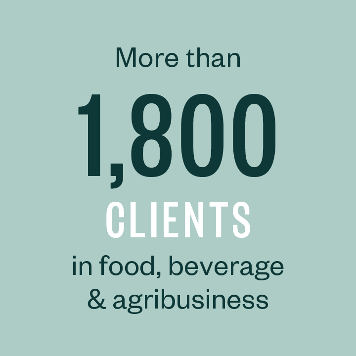 Our clients in food, beverage, and agribusiness